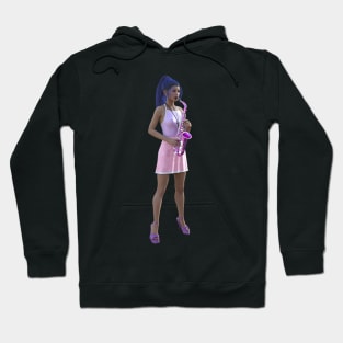 girl playing purple saxophone Hoodie